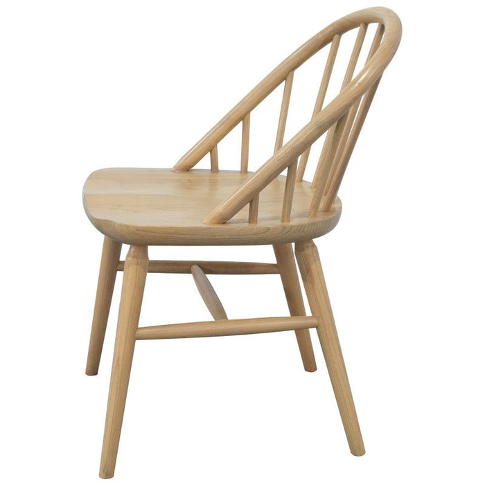 Vera Embassy Teak Wood Timber Dining Chair, Set of 2, Natural