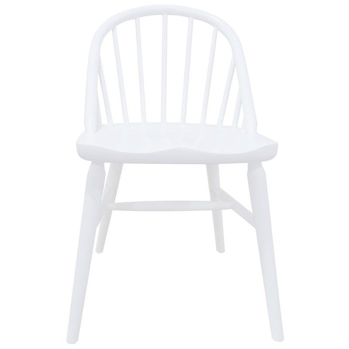 Vera Embassy Teakwood Timber Dining Chair, Set of 2, White