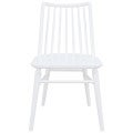 Riviera Embassy Teak Wood Timber Dining Chair, Set of 2, White