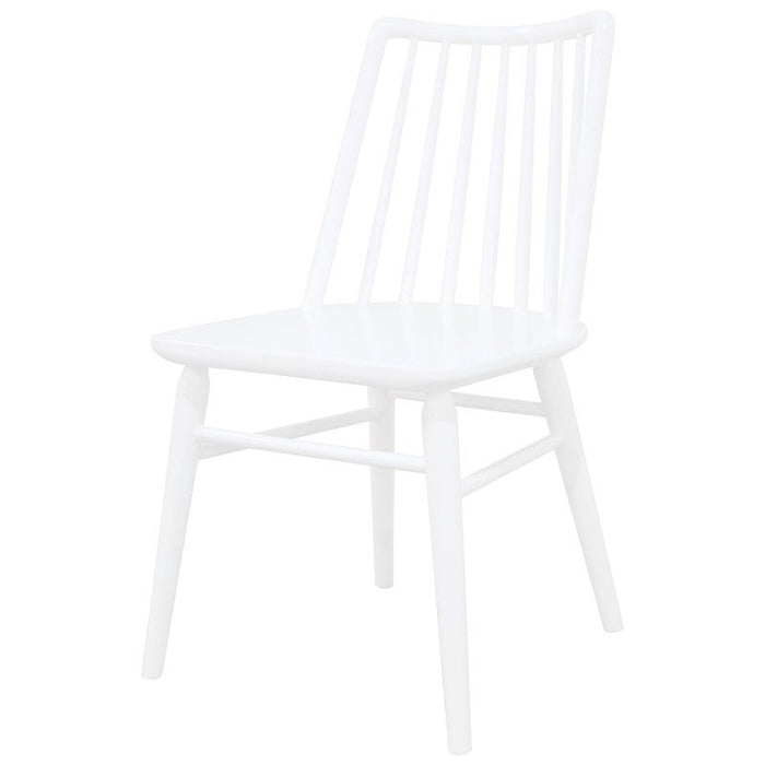 Riviera Embassy Teak Wood Timber Dining Chair, Set of 2, White
