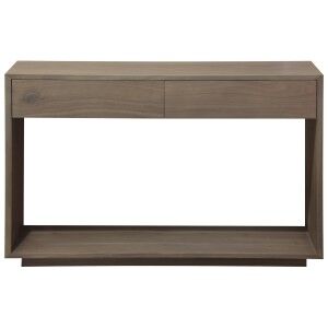 Oscar Embassy Teak Wood 2 Drawer Hall Table Console Table, 120cm, Natural